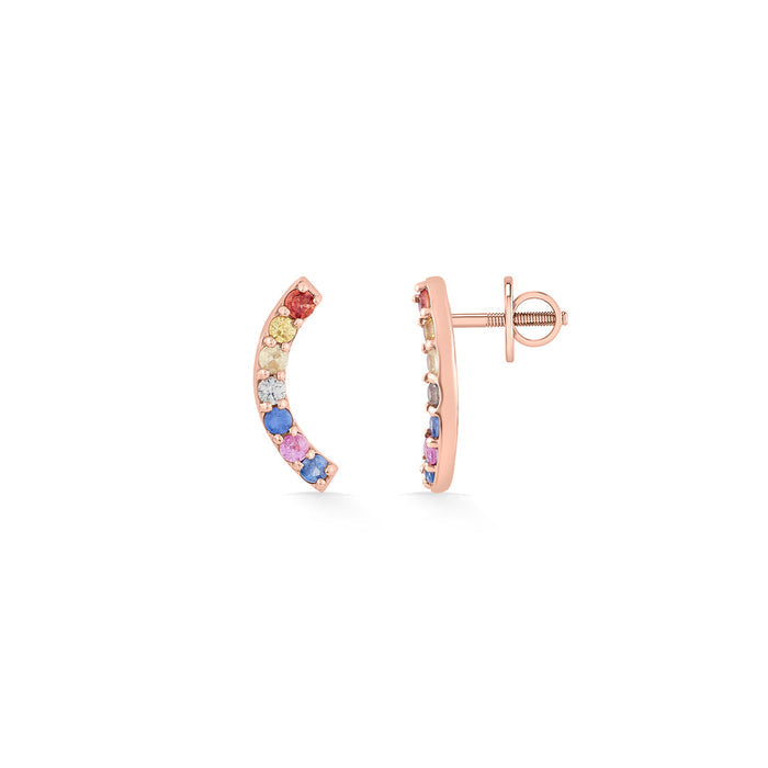 Bright Cresents Stud Earrings