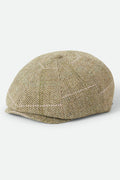 Women's Brood Lightweight Newsboy Cap in the color Sublime Green Houndstooth - Front Product Laydown Image