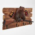 Brown Bear With Shot Gun Wall Hook