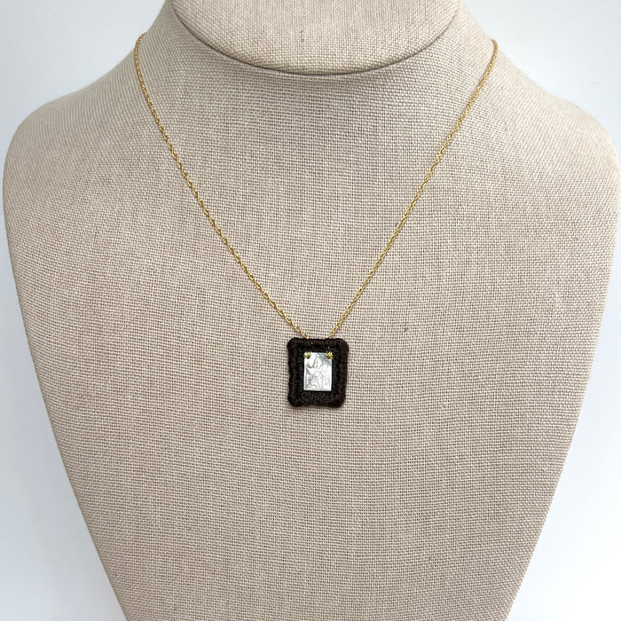 Brown Scapular Necklace