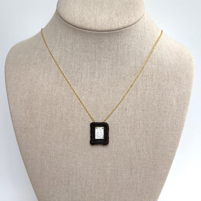 Brown Scapular Necklace