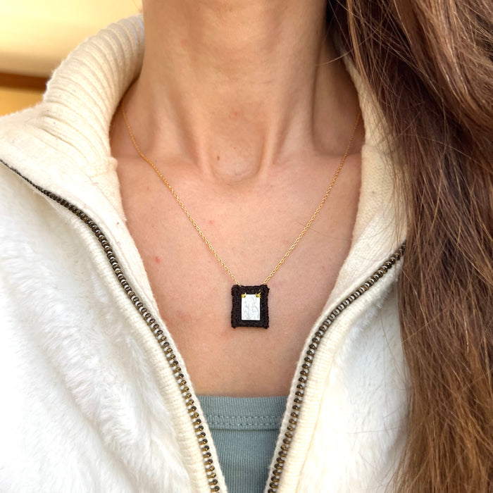Brown Scapular Necklace
