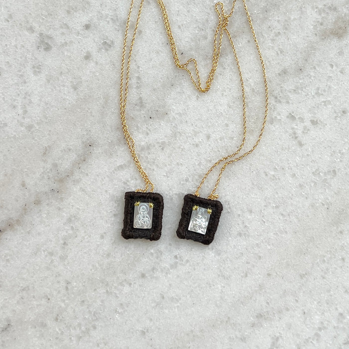 Brown Scapular Necklace
