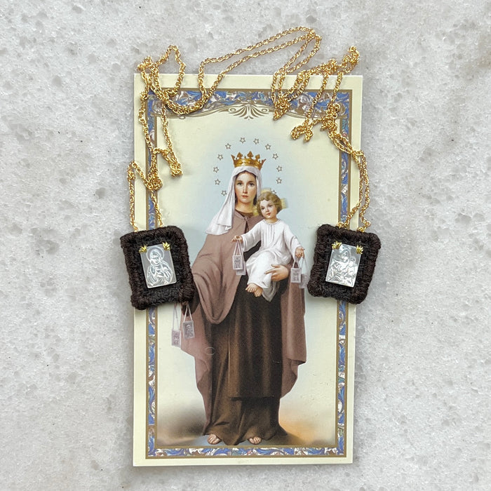 Brown Scapular Necklace