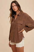 Button Down Drop Shoulder Shirt - The PM Edit