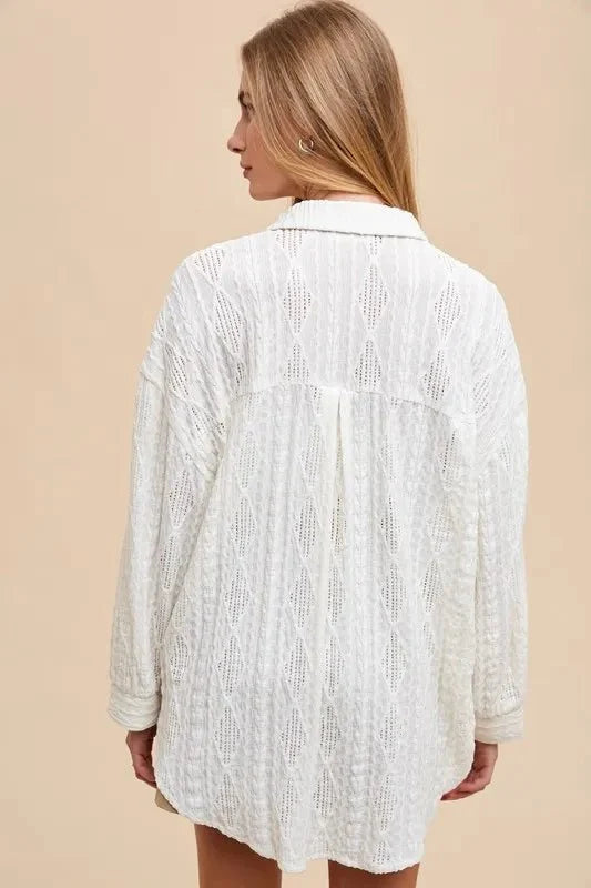 Button Down Drop Shoulder Shirt - The PM Edit
