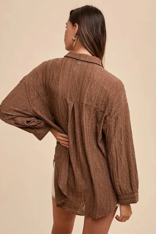 Button Down Drop Shoulder Shirt - The PM Edit