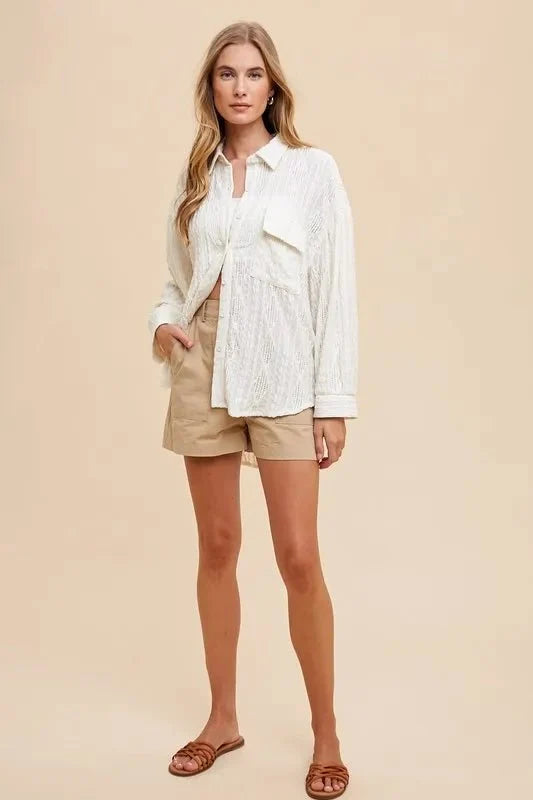 Button Down Drop Shoulder Shirt - The PM Edit