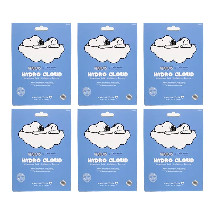 CELAVI - Peanuts Hydro Cloud Printed Sheet Mask – Hyaluronic Acid + Collagen + Coconut