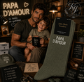 Chaussettes Homme “Papa d’Amour” – Vert Kaki