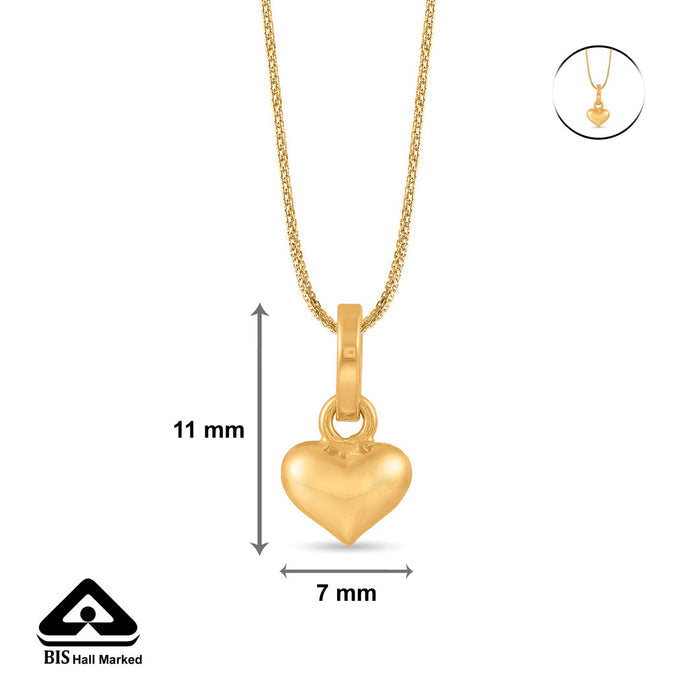 Cherished Love Heart Gold Pendant