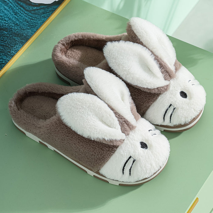 Children's  Parent-child Family Indoor Home Wooden Floor Slippers