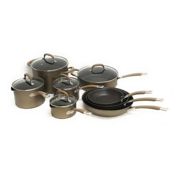 Circulon 1986008 Premier Nonstick Anodized Professional 13 Piece Cookware Set, Bronze