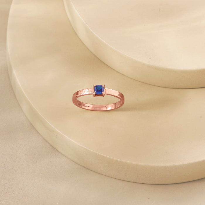 Cobalt Shine Casual Gold Ring