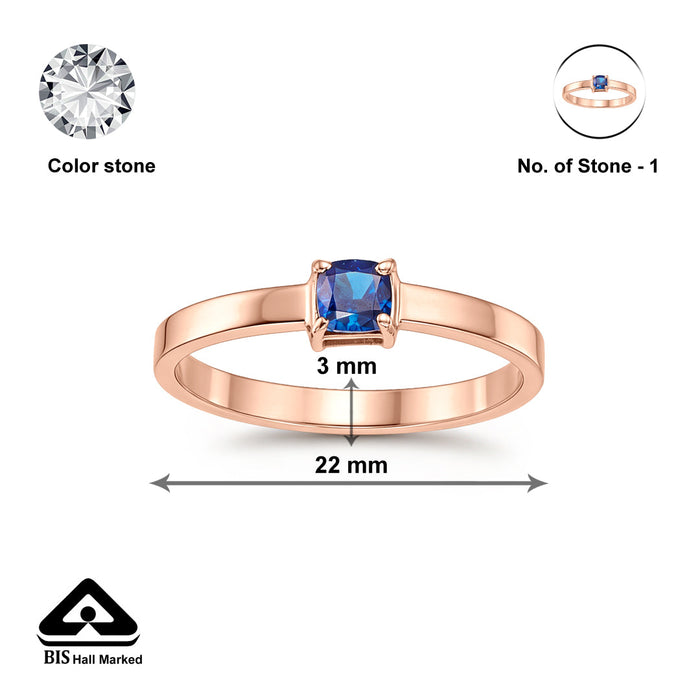 Cobalt Shine Casual Gold Ring