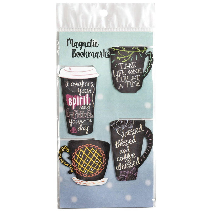 Coffee Mugs Magnetic Bookmark Assortment (4 Pcs)