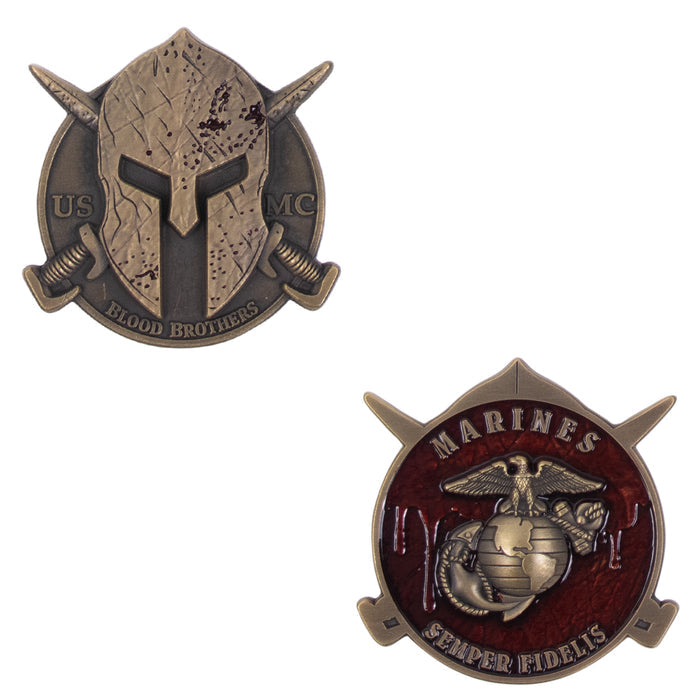 Coin: USMC Spartan Blood Brothers
