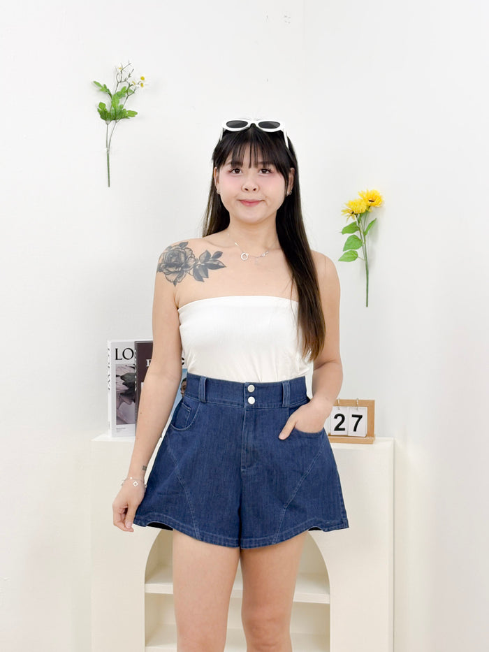 Contour Denim Shorts (Darkwashed)