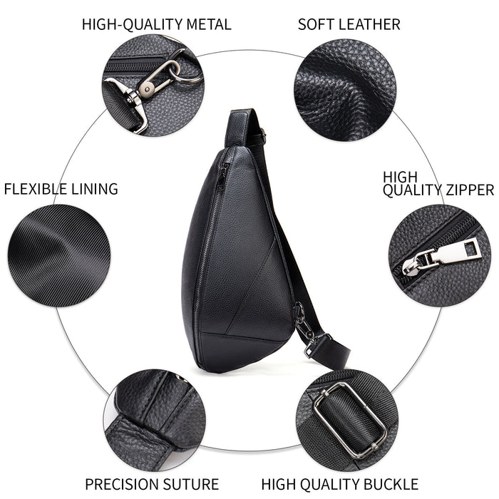 Cowhide One-shoulder Messenger Bag