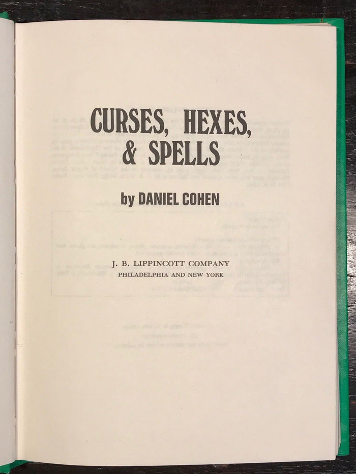 CURSES, HEXES, AND SPELLS - Daniel Cohen - 1st Ed, 1974 - WITCHCRAFT GHOSTS