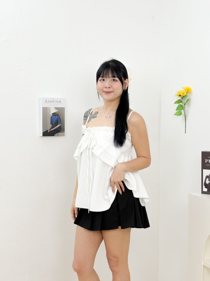 Dainty Frilly Top (White)