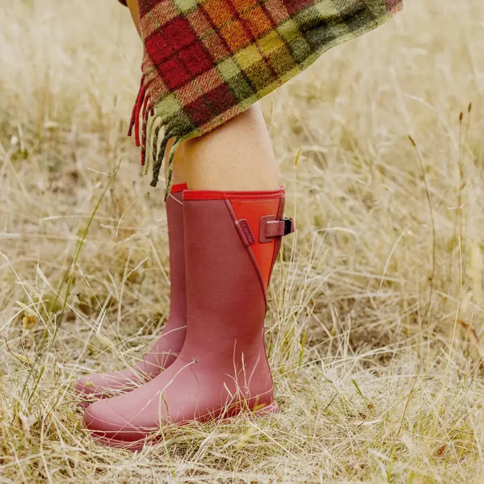 Darcy Mid Calf Wellington Boot // Beetroot & Red [Retired]