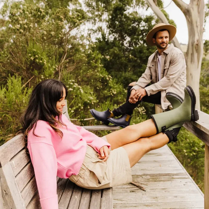 Darcy Mid Calf Wellington Boot // Moss Green [Retired]