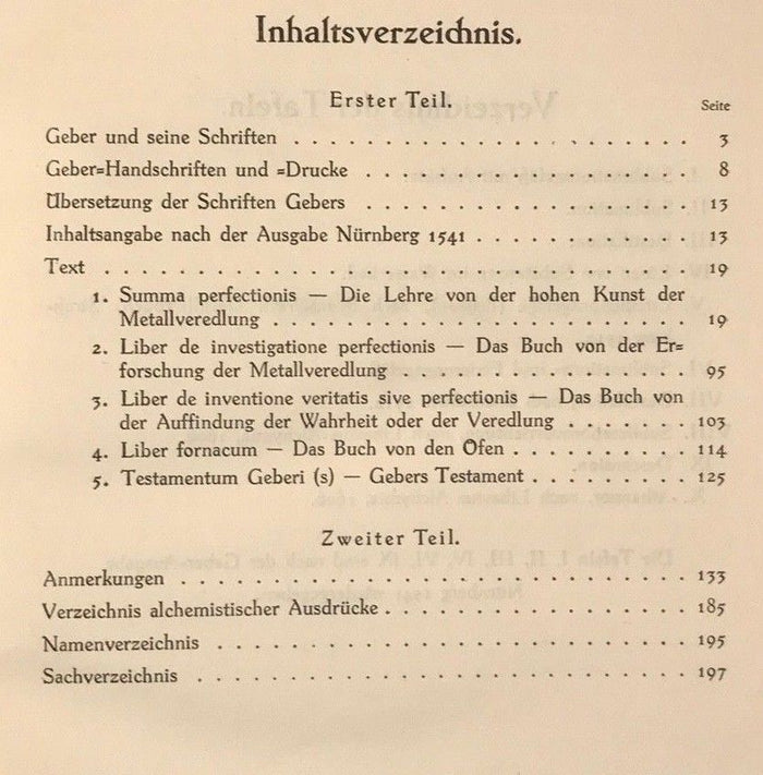 DIE ALCHEMIE DES GEBER - Ernst Darmstaedter, 1922 - ALCHEMY MAGICK HERMETICA