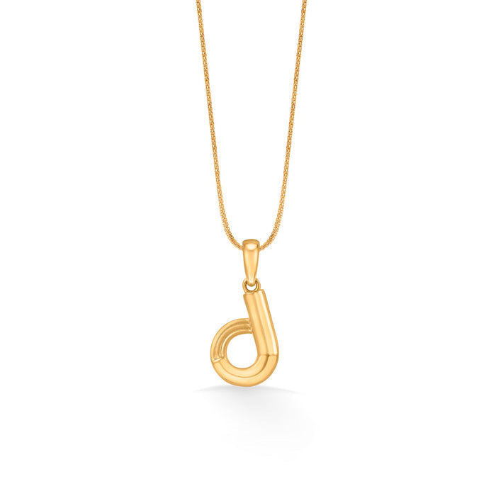 Diva D Alphabet Gold Pendant