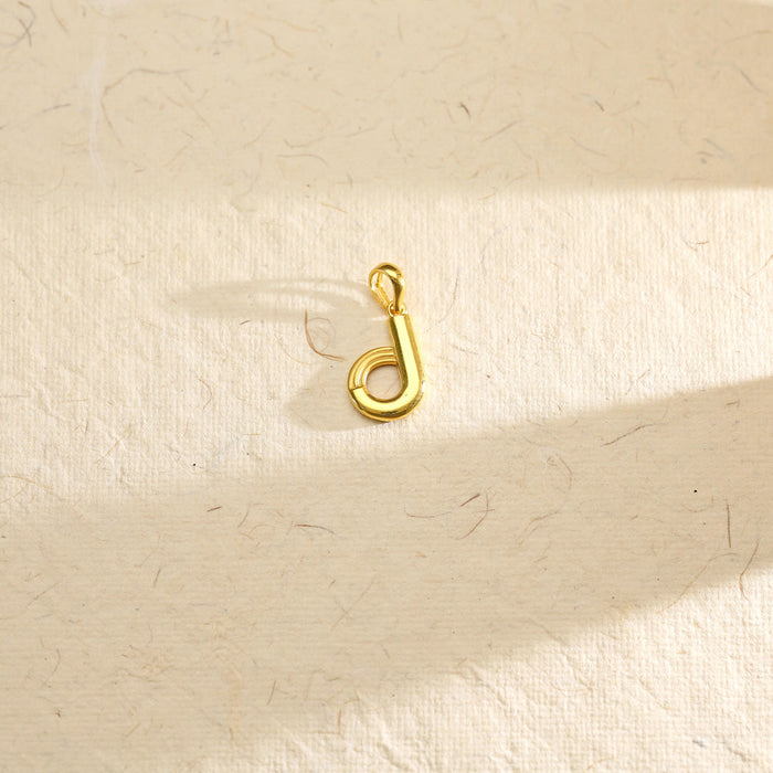Diva D Alphabet Gold Pendant