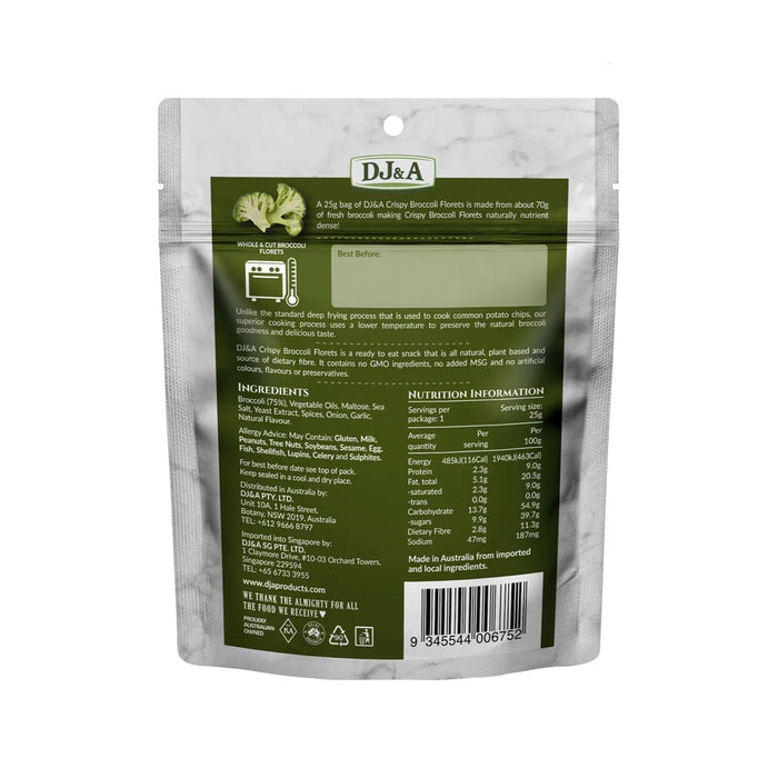 DJ&A Crispy Broccoli Florets - 12x25g