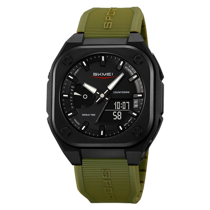 Double Inserts Luminous Waterproof Multifunctional Electronic Watch Outdoor