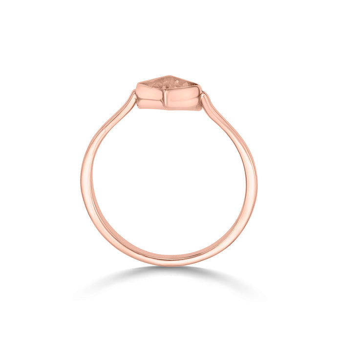 Edge Void Gold Ring for Her