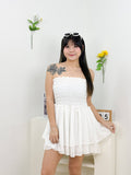 Eleanor Tiered Ruffle Romper (White)