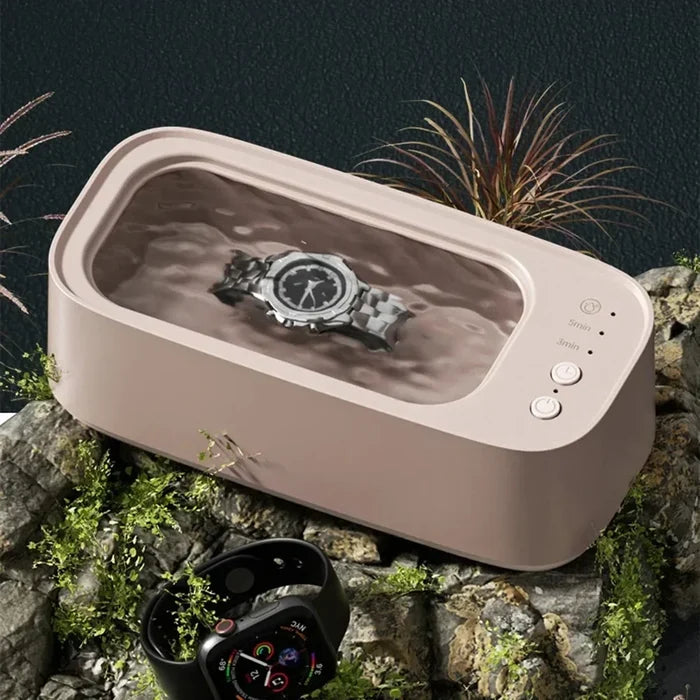 Electric Ultrasonic Glasses Cleaner, 3-Speed Vibrating Machine for Jewelry, Watches, and Contact Lenses