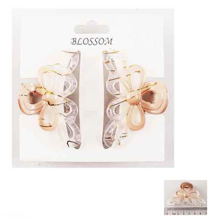 Elegant Blossom Flower Hair Claw Clips (Set of 2)