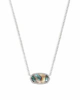 Elisa Necklace Rhodium Plated over Brass Abalone Shell  by Kendra Scott