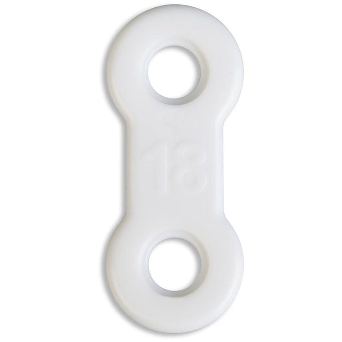 EMA® Elastic Straps, White, 18mm