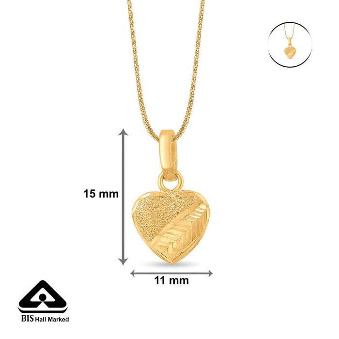 Endless Affection Heart Gold Pendant