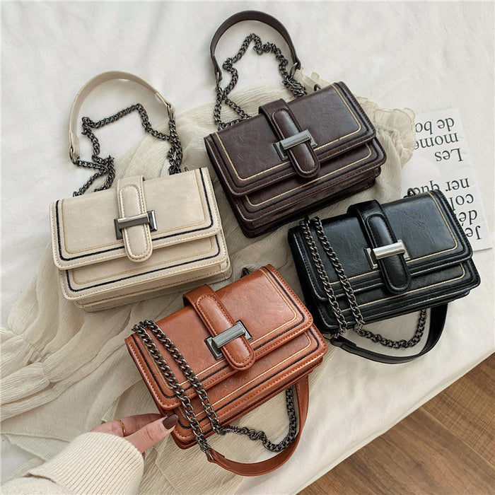 Fashion All-match Chain One-shoulder Messenger Small Square Bag
