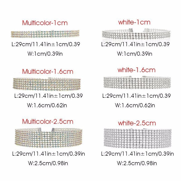 Fashion Women Full Crystal Rhinestone Choker Necklace Wedding Jewelry Chokers Necklaces For Women