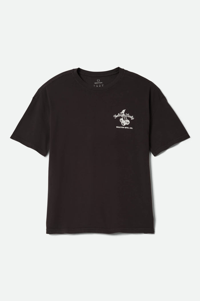 Women's Feeling Lucky Oversized Boyfriend T-Shirt in the color Black - Front Product View