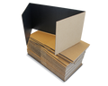 Flipside Products Black Corrugated Carrel 12" x 48",Black, Pack of 24 (FLP 18222)