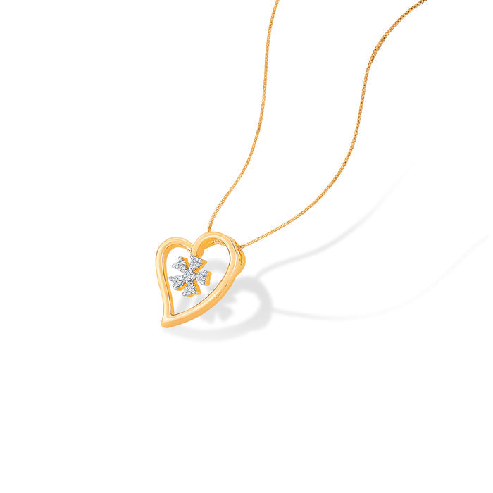 Florenza Heart Gold & Diamond Pendant