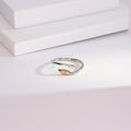 Frosted Petal Platinum Ladies Ring