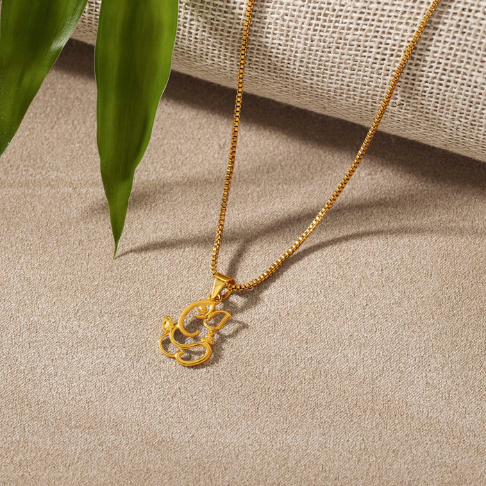 Ganesh Grace Religious Gold Pendant