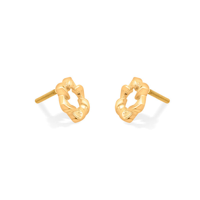 Geo Floret Stud Gold Earring
