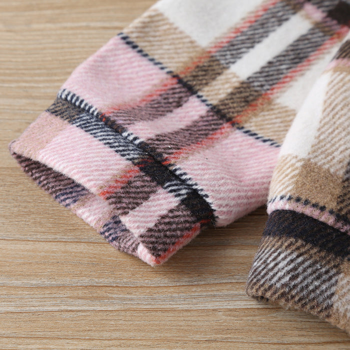 Girls Fashion Small Plaid Coat Fashion