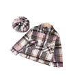 Girls Fashion Small Plaid Coat Fashion