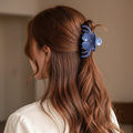 Glitter Lucky Flower Rake Claw Clip - Sparkle Floral Hair Accessory (HC11441)